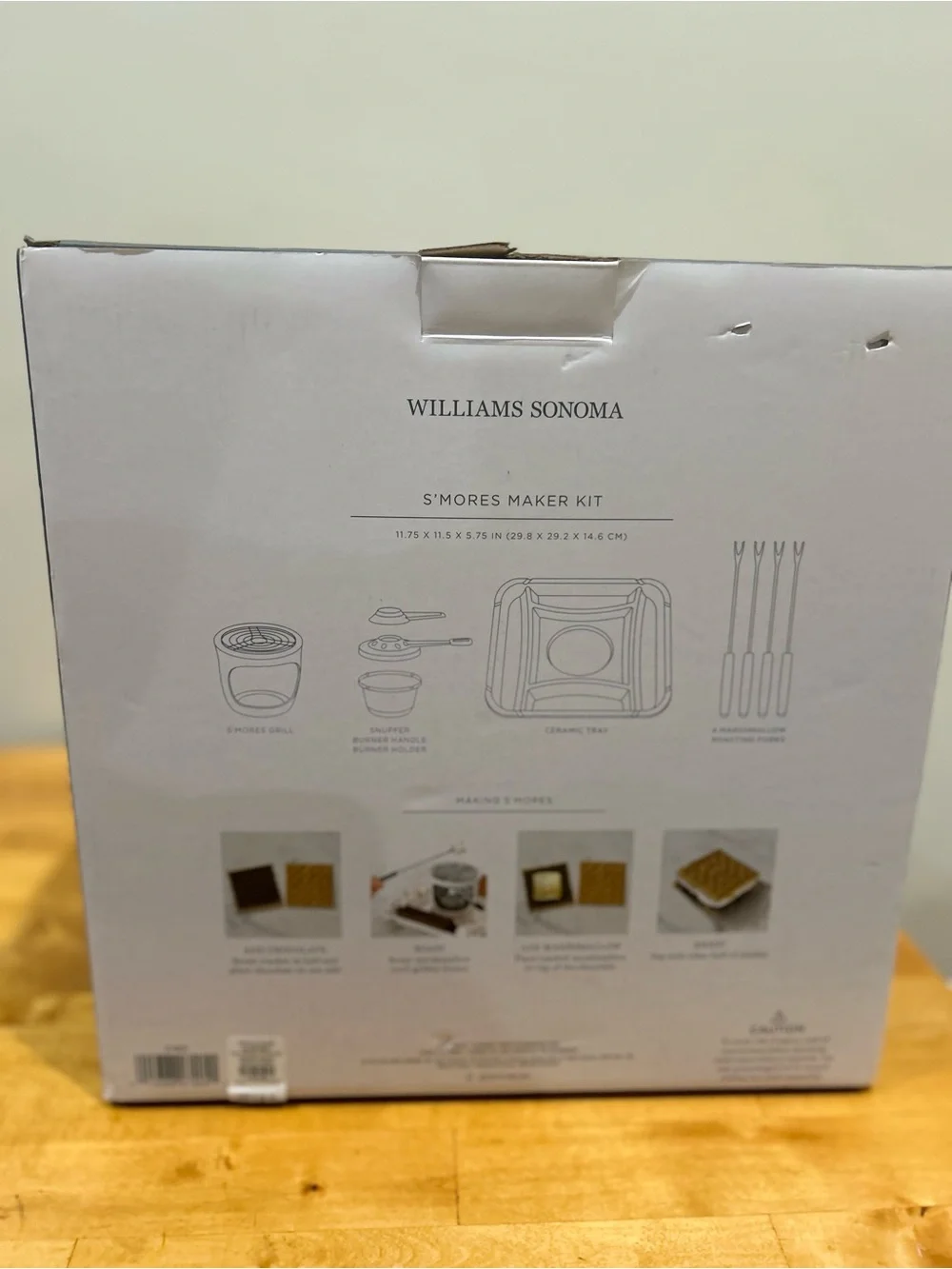 Williams Sonoma White and Silver S'mores Maker Kit